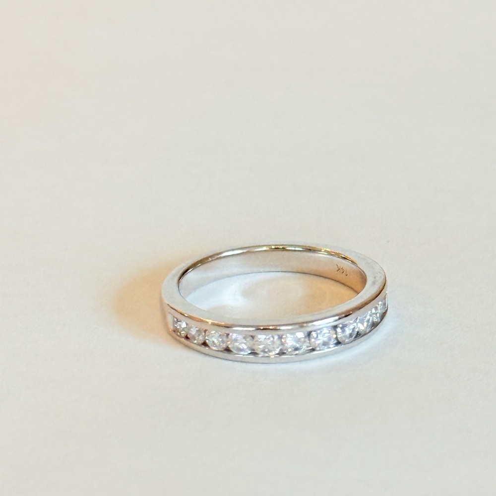 Elegant new lab diamond wedding band size 5